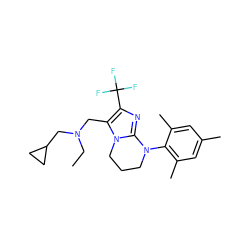 CCN(Cc1c(C(F)(F)F)nc2n1CCCN2c1c(C)cc(C)cc1C)CC1CC1 ZINC000049066913