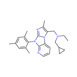 CCN(Cc1c(C)nc2n(-c3c(C)cc(C)cc3C)c3ncccc3n12)CC1CC1 ZINC000028903744