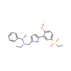 CCN(Cc1ccc(-c2cc(S(=O)(=O)CC)ccc2OC)[nH]1)[C@@H](C)c1ccccc1 ZINC000000592219