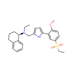 CCN(Cc1ccc(-c2cc(S(=O)(=O)CC)ccc2OC)[nH]1)[C@@H]1CCCc2ccccc21 ZINC000003810668