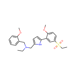 CCN(Cc1ccc(-c2cc(S(=O)(=O)CC)ccc2OC)[nH]1)Cc1ccccc1OC ZINC000026975491