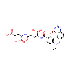 CCN(Cc1ccc2nc(C)[nH]c(=O)c2c1)c1ccc(C(=O)N[C@@H](CCC(=O)N[C@H](CCC(=O)O)C(=O)O)C(=O)O)cc1 ZINC000003807127