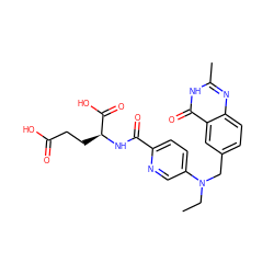 CCN(Cc1ccc2nc(C)[nH]c(=O)c2c1)c1ccc(C(=O)N[C@@H](CCC(=O)O)C(=O)O)nc1 ZINC000013821862