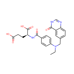 CCN(Cc1ccc2nc[nH]c(=O)c2c1)c1ccc(C(=O)N[C@@H](CCC(=O)O)C(=O)O)cc1 ZINC000013820649