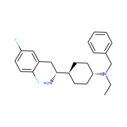 CCN(Cc1ccccc1)[C@H]1CC[C@H]([C@H](N)Cc2cc(F)ccc2F)CC1 ZINC000254051304