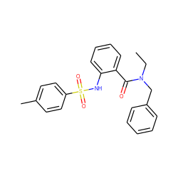 CCN(Cc1ccccc1)C(=O)c1ccccc1NS(=O)(=O)c1ccc(C)cc1 ZINC000026716080