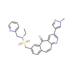 CCN(Cc1ccccn1)S(=O)(=O)Cc1ccc2ccc3ncc(-c4cnn(C)c4)cc3c(=O)c2c1 ZINC000095583438