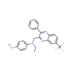 CCN(Cc1nc2cc(C(F)(F)F)ccc2nc1-c1ccccc1)c1ccc(OC)cc1 ZINC000103266376