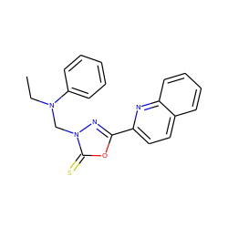 CCN(Cn1nc(-c2ccc3ccccc3n2)oc1=S)c1ccccc1 ZINC000095597410