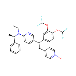 CCN(c1ccc([C@@H](Cc2cc[n+]([O-])cc2)c2ccc(OC(F)F)c(OC(F)F)c2)cn1)[C@H](C)c1ccccc1 ZINC000027858956