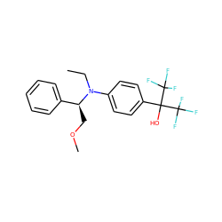 CCN(c1ccc(C(O)(C(F)(F)F)C(F)(F)F)cc1)[C@@H](COC)c1ccccc1 ZINC000038149607