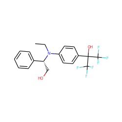 CCN(c1ccc(C(O)(C(F)(F)F)C(F)(F)F)cc1)[C@H](CO)c1ccccc1 ZINC000038149609