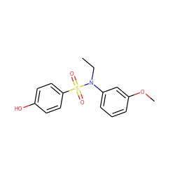 CCN(c1cccc(OC)c1)S(=O)(=O)c1ccc(O)cc1 ZINC000028568591