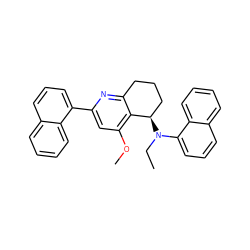 CCN(c1cccc2ccccc12)[C@@H]1CCCc2nc(-c3cccc4ccccc34)cc(OC)c21 ZINC000029053421