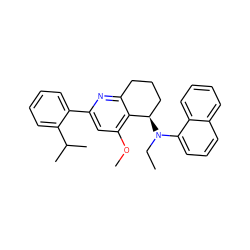 CCN(c1cccc2ccccc12)[C@@H]1CCCc2nc(-c3ccccc3C(C)C)cc(OC)c21 ZINC000029053785