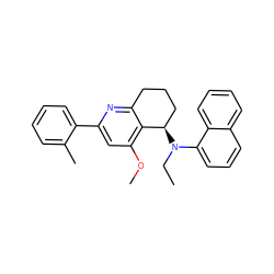 CCN(c1cccc2ccccc12)[C@@H]1CCCc2nc(-c3ccccc3C)cc(OC)c21 ZINC000029053799