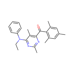 CCN(c1ccccc1)c1nc(C)nc(C(=O)c2c(C)cc(C)cc2C)c1C ZINC000028366938