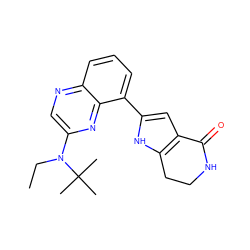 CCN(c1cnc2cccc(-c3cc4c([nH]3)CCNC4=O)c2n1)C(C)(C)C ZINC000206105234