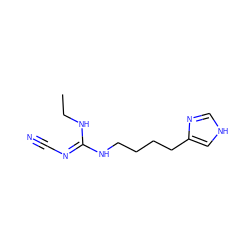 CCN/C(=N\C#N)NCCCCc1c[nH]cn1 ZINC000048998685