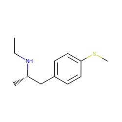 CCN[C@@H](C)Cc1ccc(SC)cc1 ZINC000049000017