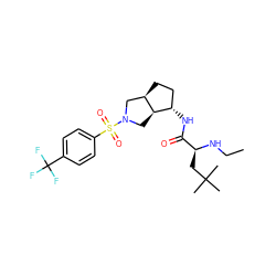 CCN[C@@H](CC(C)(C)C)C(=O)N[C@H]1CC[C@@H]2CN(S(=O)(=O)c3ccc(C(F)(F)F)cc3)C[C@@H]21 ZINC000096921256