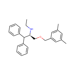 CCN[C@@H](COCc1cc(C)cc(C)c1)C(c1ccccc1)c1ccccc1 ZINC000029555620