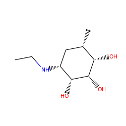 CCN[C@@H]1C[C@H](C)[C@H](O)[C@H](O)[C@@H]1O ZINC000036351320