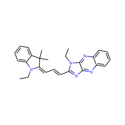 CCN1/C(=C/C=C/c2nc3nc4ccccc4nc3n2CC)C(C)(C)c2ccccc21 ZINC000027547396