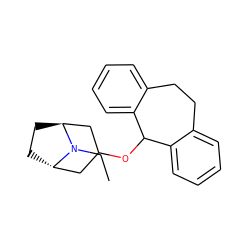 CCN1[C@H]2CC[C@H]1CC(OC1c3ccccc3CCc3ccccc31)C2 ZINC000101513050