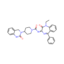 CCN1C(=O)[C@H](NC(=O)N2CCC(N3Cc4ccccc4NC3=O)CC2)N=C(c2ccccc2)c2ccccc21 ZINC000006718550