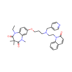 CCN1C(=O)C(C)(C)C(=O)N(C)c2cc(OCCCN(CCn3c(=O)ccc4ccccc43)Cc3ccncc3)ccc21 ZINC000204855803