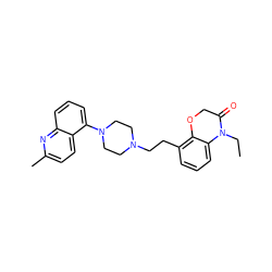 CCN1C(=O)COc2c(CCN3CCN(c4cccc5nc(C)ccc45)CC3)cccc21 ZINC000040406535