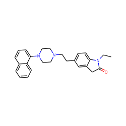 CCN1C(=O)Cc2cc(CCN3CCN(c4cccc5ccccc45)CC3)ccc21 ZINC000013822236