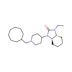 CCN1C(=O)N(C2CCN(CC3CCCCCCC3)CC2)[C@@H]2CCCC[C@H]21 ZINC000028766303