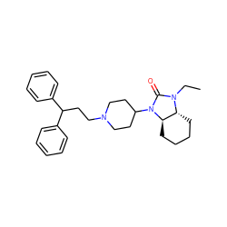 CCN1C(=O)N(C2CCN(CCC(c3ccccc3)c3ccccc3)CC2)[C@@H]2CCCC[C@H]21 ZINC000028764610