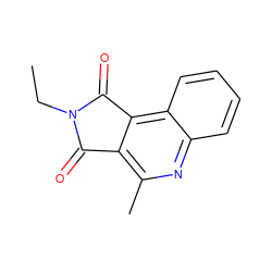 CCN1C(=O)c2c(C)nc3ccccc3c2C1=O ZINC000000467347