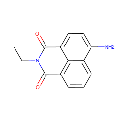 CCN1C(=O)c2cccc3c(N)ccc(c23)C1=O ZINC000004372925