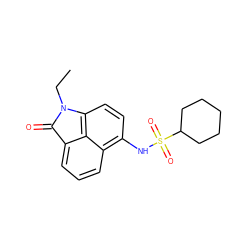 CCN1C(=O)c2cccc3c(NS(=O)(=O)C4CCCCC4)ccc1c23 ZINC000653739784