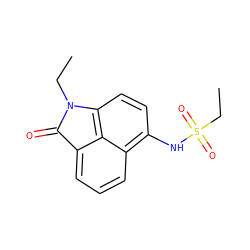 CCN1C(=O)c2cccc3c(NS(=O)(=O)CC)ccc1c23 ZINC000653738869