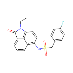 CCN1C(=O)c2cccc3c(NS(=O)(=O)Cc4ccc(F)cc4)ccc1c23 ZINC000653741222