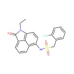 CCN1C(=O)c2cccc3c(NS(=O)(=O)Cc4ccccc4F)ccc1c23 ZINC000653741208