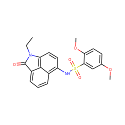 CCN1C(=O)c2cccc3c(NS(=O)(=O)c4cc(OC)ccc4OC)ccc1c23 ZINC000653723603