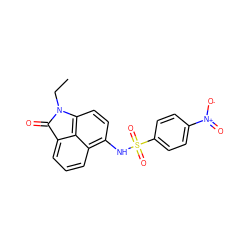 CCN1C(=O)c2cccc3c(NS(=O)(=O)c4ccc([N+](=O)[O-])cc4)ccc1c23 ZINC000000754538