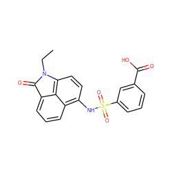 CCN1C(=O)c2cccc3c(NS(=O)(=O)c4cccc(C(=O)O)c4)ccc1c23 ZINC000653721899