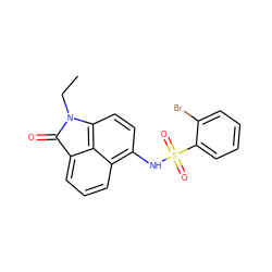 CCN1C(=O)c2cccc3c(NS(=O)(=O)c4ccccc4Br)ccc1c23 ZINC000653723518