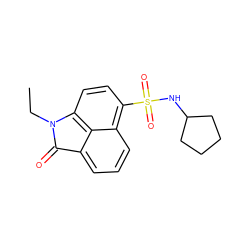 CCN1C(=O)c2cccc3c(S(=O)(=O)NC4CCCC4)ccc1c23 ZINC000000079052