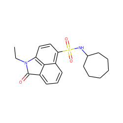 CCN1C(=O)c2cccc3c(S(=O)(=O)NC4CCCCCC4)ccc1c23 ZINC000263621072