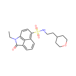 CCN1C(=O)c2cccc3c(S(=O)(=O)NCCC4CCOCC4)ccc1c23 ZINC000653737428