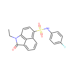 CCN1C(=O)c2cccc3c(S(=O)(=O)Nc4ccc(F)cc4)ccc1c23 ZINC000001463014