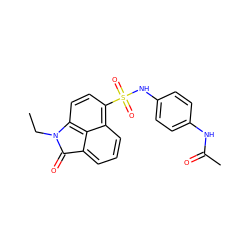 CCN1C(=O)c2cccc3c(S(=O)(=O)Nc4ccc(NC(C)=O)cc4)ccc1c23 ZINC000001448661